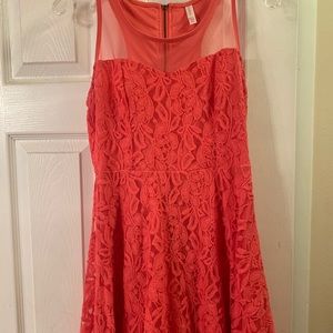 Coral short dress